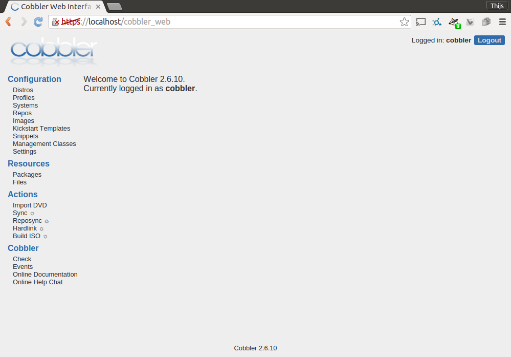 Cobbler in a docker container